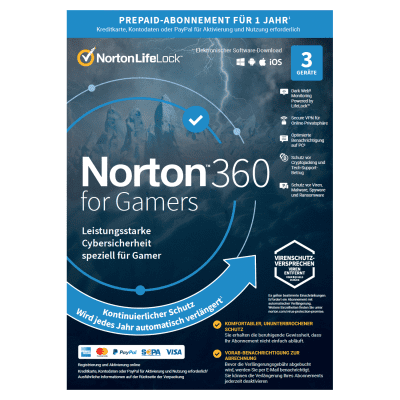 Norton 360 for Gamers 3 Geräte 1 Jahr