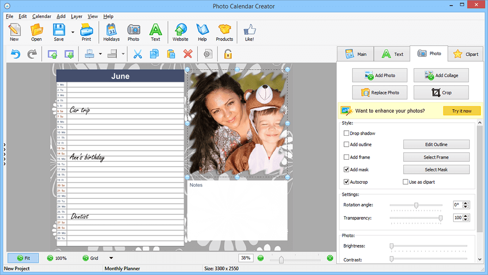 Photo Calendar Creator Pro